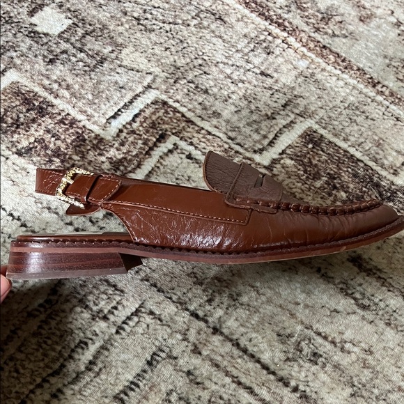 Dolce Vita Brown Leather Loafers with Buckle - Picture 5 of 7
